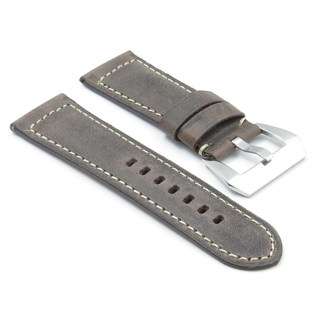 distressed leather watch strap