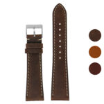 ds18.2 Gallery Brown DASSARI Classic Vintage Leather Watch Band Strap 18mm 19mm 20mm 21mm 22mm