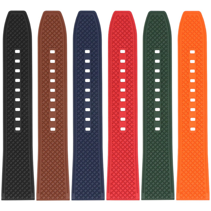 fk10 All Color StrapsCo DASSARI Textured FKM Rubber Strap w Curved Ends 1