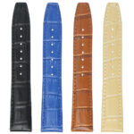 iw8 All Color DASSARI Croc Embossed Leather Watch Band Strap 20mm 21mm 22mm