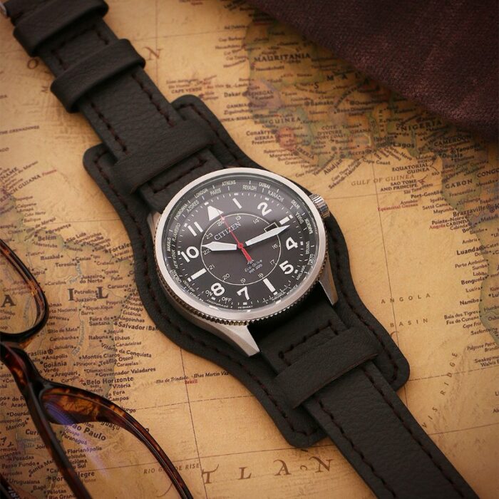 db4 creative1 dassari military leather bund strap flieger citizen watchband 18mm 20mm 22mm 24mm