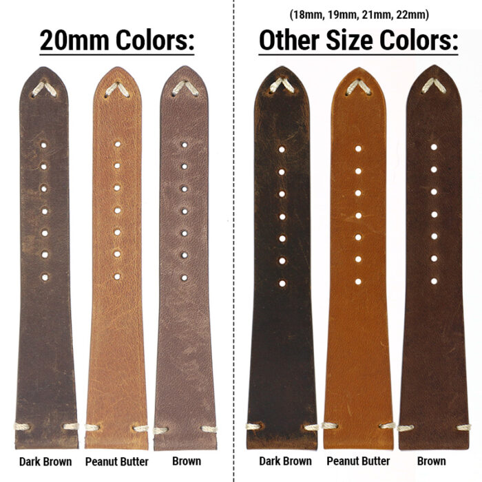 ds17 All Colors DASSARI Distressed Leather Watch Band Strap 20mm