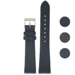 ds29.1 Gallery Black DASSARI Tapered Pebbled Leather Watch Band Strap 18mm 19mm 20mm 21mm 22mm