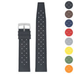 fk6 Gallery DASSARI Classic Tropical Style FKM Rubber Watch Band Strap 20mm 22mm 1