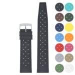 fk6 Gallery DASSARI Classic Tropical Style FKM Rubber Watch Band Strap 20mm 22mm