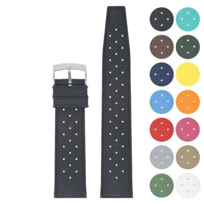 fk6 Gallery DASSARI Classic Tropical Style FKM Rubber Watch Band Strap 20mm 22mm