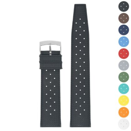 fk6 Gallery DASSARI Classic Tropical Style FKM Rubber Watch Band Strap 20mm 22mm