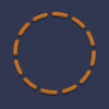 Navy Blue & Orange