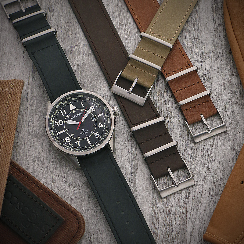 DASSARI Classic Vintage Leather Watch Strap