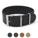 nt7 GALLERY Black StrapsCo DASSARI Vintage Leather Single Pass NATO Strap 1