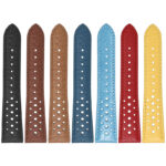 ra6 All Colors DASSARI Perforated Leather Rally Watch Band Strap 18mm 19mm 20mm 21mm 22mm 1