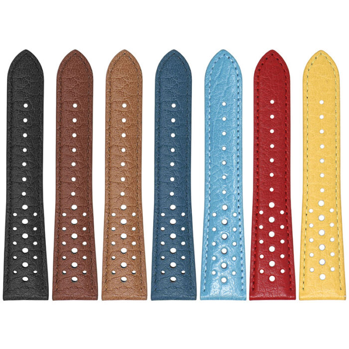 ra6 All Colors DASSARI Perforated Leather Rally Watch Band Strap 18mm 19mm 20mm 21mm 22mm 1