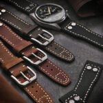 iw3a Creative DASSARI Dynasty Vintage Leather Aviator Watch Band Strap 20mm 21mm 22mm