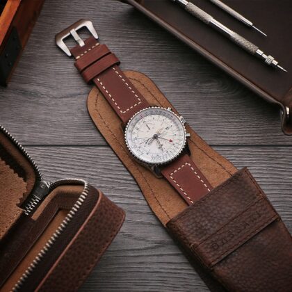 DASSARI Classic Vintage Leather Watch Strap