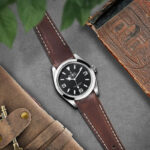 rx.l5 Creative DASSARI Fitted Leather Watch Band Strap With Contrast Stitching For Rolex 20mm Submariner Explorer Daytona